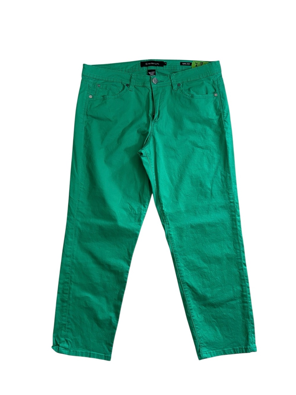 Calvin Klein Jeans Kelly Green Skinny Crop Jeans